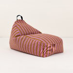 Nobodinoz Bliss Long kids' beanbag, pink curry stripes, view 5