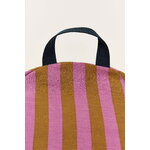 Nobodinoz Bliss Long kids' beanbag, pink curry stripes, view 6
