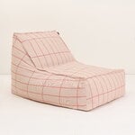 Nobodinoz Vibes Long beanbag, pink red grid, view 2