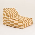 Nobodinoz Vibes Long beanbag, mustard and sand tiles, view 3