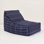 Nobodinoz Vibes Long beanbag, navy blue grid, view 4