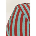 Nobodinoz Ziggy armchair beanbag, red teal green stripes, view 4