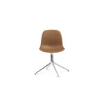 Normann Copenhagen Sedia Form Swivel 4L, alluminio - pelle Ultra brandy