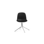 Normann Copenhagen Form Swivel 4L tuoli, alumiini - musta nahka Ultra