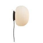 Frandsen Supernate wall lamp, 28 cm, white opal - black