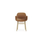 Normann Copenhagen Form käsinojallinen tuoli, tammi - brandy nahka Ultra