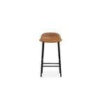 Normann Copenhagen Form bar stool, 65 cm, black steel - brandy leather Ultra