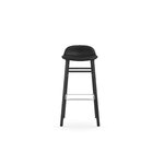 Normann Copenhagen Form bar stool, 75 cm, black oak - black leather Ultra