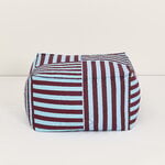 Nobodinoz Otto ottoman beanbag, 55 x 55 cm, burgundy blue stripes, view 4