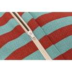Nobodinoz Otto ottoman beanbag, 55 x 55 cm, red teal green stripes, view 5