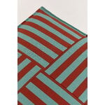 Nobodinoz Otto ottoman beanbag, 55 x 55 cm, red teal green stripes, view 3