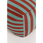 Nobodinoz Otto ottoman beanbag, 55 x 55 cm, red teal green stripes, view 6