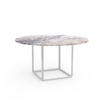 New Works Florence ruokapöytä, 145 cm, valkoinen - valkoinen marmori Viola