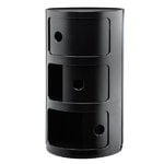 Kartell Componibili storage unit, 3 modules, black