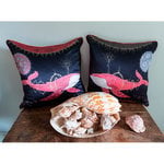 Klaus Haapaniemi Cosmic Whale with Red Planet cushion cover, silk