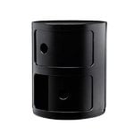 Kartell Meuble de rangement Componibili, 2 modules, noir