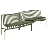 HAY Palissade Park dining bench cushion, in-out, set of 2, olive