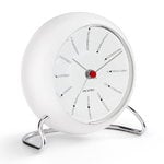 Arne Jacobsen AJ Bankers table clock with alarm, white