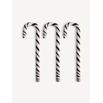 Kosta Boda Polka candy cane glass ornament, 170 mm, 3 pcs, white - black, extra image