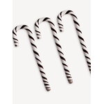 Kosta Boda Polka candy cane glass ornament, 170 mm, 3 pcs, white - black, extra image