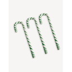 Kosta Boda Polka candy cane glass ornament, 170 mm, 3 pcs, white - green, extra image