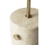 Menu JWDA floor lamp, travertine - brushed brass