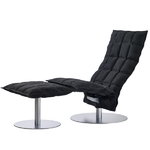 Woodnotes K chair, swivel base, narrow, black