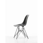 Vitra Eames DSR stol, fiberglas, elephant hide grey - svart