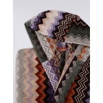 Missoni Home Giacomo chevron cotton terry hooded bathrobe, 165 green multicolour, extra image