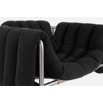 Hem Fauteuil lounge Puffy, anthracite - acier inoxydable
