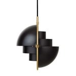 GUBI Multi-Lite pendant, small, brass - black semi matt, extra image