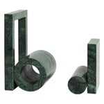 Woud Booknd bookend, 2 pcs, green marble