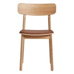 Woud Soma dining chair, oiled oak - cognac leather