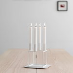By Lassen Kubus 4 candleholder, white