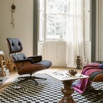 Vitra Eames Lounge Chair, nuove dimensioni, palissandro - pelle nera