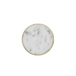 ferm LIVING Hook, large, brass - white marble