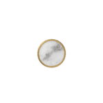 ferm LIVING Hook, small, brass - white marble