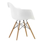 Vitra Eames DAW chair, white - maple