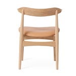 Warm Nordic Cow Horn chair, oiled oak - leather