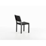 Artek Aalto chair 611, black - black webbing