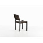 Artek Aalto stol 611, svart - svart/brun vävning