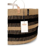 Mifuko Panier de sol Pamba, XXL, noir - marron