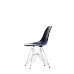 Vitra Eames DSR Fiberglass Chair, bleu marine - chrome