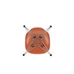 Vitra Eames DSR Fiberglass Chair, red orange - chrome