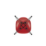 Vitra Chaise Eames DSR Fiberglass, rouge classique - basic dark