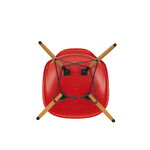 Vitra Chaise Eames DSW Fiberglass, rouge classique - érable