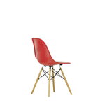 Vitra Eames DSW Fiberglass chair, classic red - maple