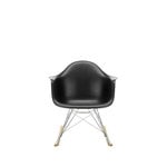 Vitra Chaise à bascule Eames RAR, deep black RE - chrome - érable
