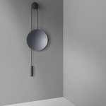 New Works Rise & Shine wall mirror, black steel