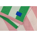 Hem Stripe throw, 130 x 180 cm, pink - green